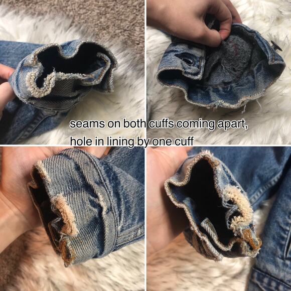 Vintage 80s Levi's Mens Blue Denim Jean Trucker Jacket 70506 Made In The USA - Picture 10 of 16